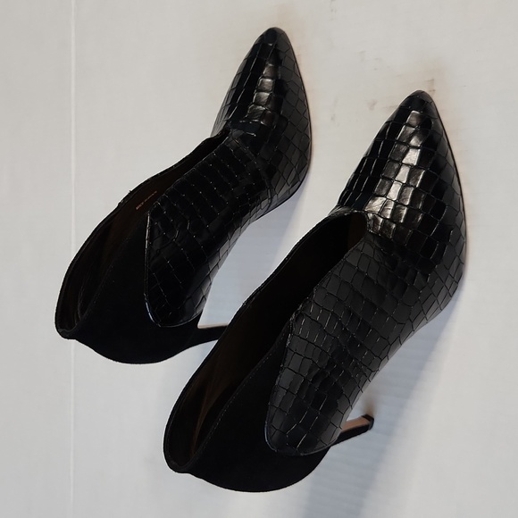 Joan OLOFF DORSEY BLACK SOFT PATENT/BLACK KID SUEDE - 8.5 M - Picture 9 of 16